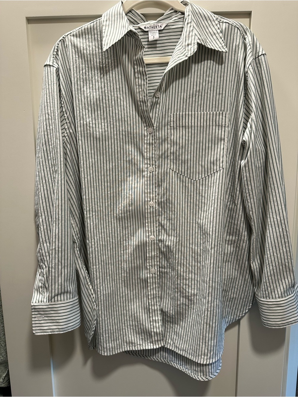 Athleta Midday Relaxed Poplin Shirt | size small